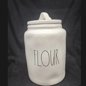White RAE DUNN Ceramic “Flour “Canister